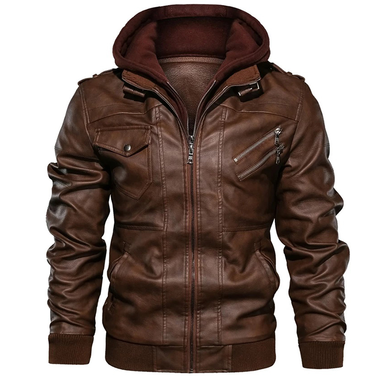 2021 Removable Hood New Coat Men's Leather Jackets Autumn Casual Motorcycle PU Jacket Biker Leather Coats Jacket Brand Clothing (1)